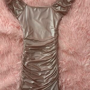 Metallic Pink Kids Dress